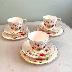 Colchough set of 3 cup&saucer& butter plate